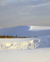 The gypsum sand dunes of White Sands, New Mexico