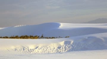 The gypsum sand dunes of White Sands, New Mexico